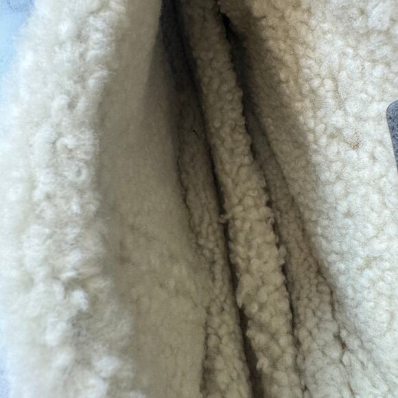 Christian Dior Shearling Saddle Bag Gray Shoulder Purse Suede/Gold CD Rare Auth - Picture 10 of 16